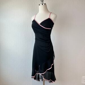 90s Y2K Taboo Asymmetrical Dress Homecoming Black Pink Fairy Whimsygoth Small